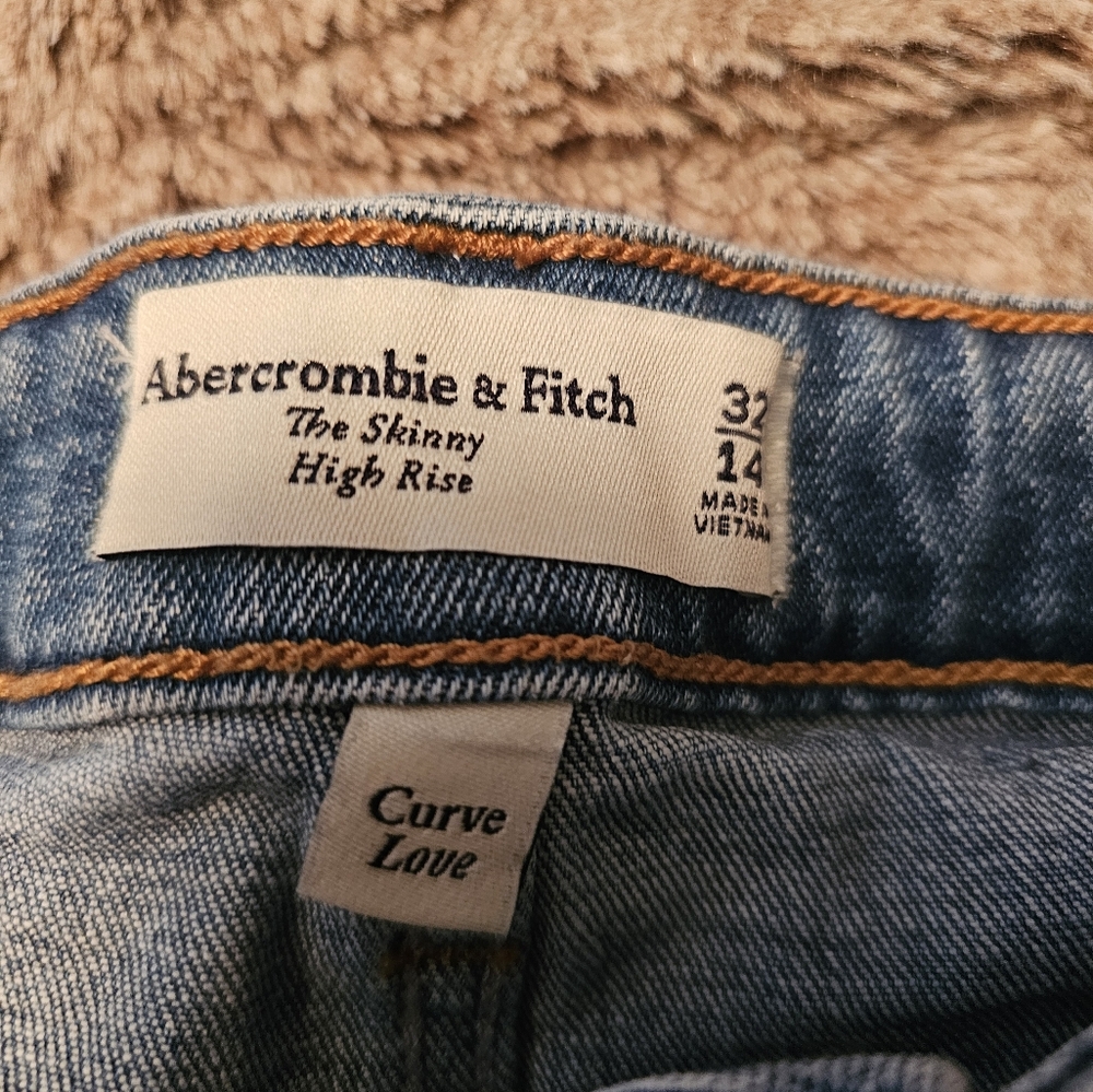 Abercrombie & Fitch Blue Skinny High Rise Jeans - Picture 2 of 3